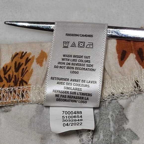 PJ Place Adult XL Forest Animal Print Pajama Pants Bear Fox Deer Racoon Trees - Picture 4 of 9